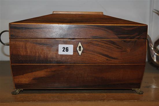 Regency rosewood tea caddy